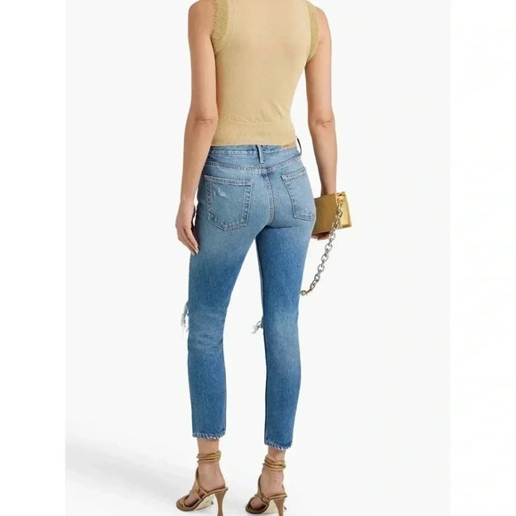 GRLFRND Karolina Distressed High Rise Skinny Jeans Size 26 I Put A Spell On You - Picture 8 of 10